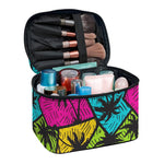 Colorful Palm Tree Pattern Print Travel Makeup Bag
