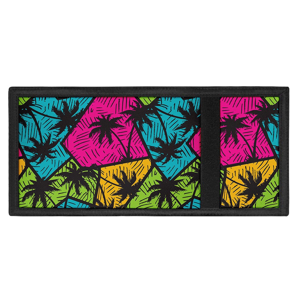Colorful Palm Tree Pattern Print Trifold Wallet