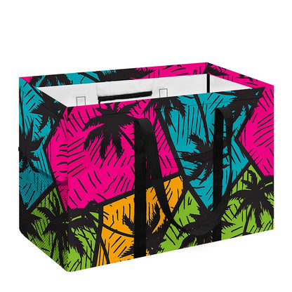 Colorful Palm Tree Pattern Print Utility Tote Bag