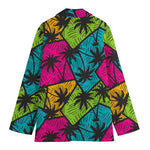 Colorful Palm Tree Pattern Print Women's Blazer