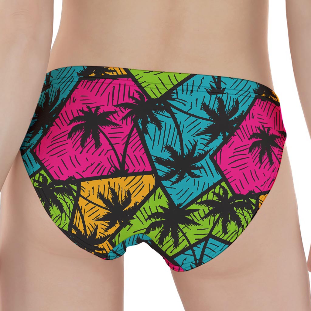 Colorful Palm Tree Pattern Print Women's Panties