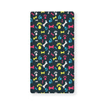 Colorful Paw And Bone Pattern Print Baby Crib Sheet
