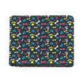 Colorful Paw And Bone Pattern Print Bifold Wallet