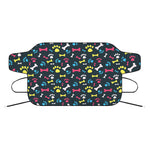 Colorful Paw And Bone Pattern Print Car Windshield Snow Cover