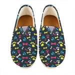 Colorful Paw And Bone Pattern Print Casual Shoes