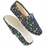 Colorful Paw And Bone Pattern Print Casual Shoes