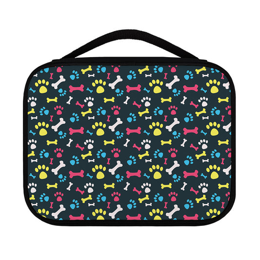Colorful Paw And Bone Pattern Print Classic Bible Case