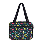 Colorful Paw And Bone Pattern Print Double Strap Bible Bag