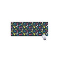 Colorful Paw And Bone Pattern Print Extended Mouse Pad