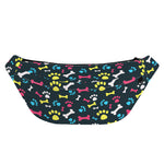 Colorful Paw And Bone Pattern Print Fanny Pack