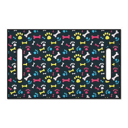 Colorful Paw And Bone Pattern Print Golf Cart Seat Cover