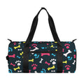 Colorful Paw And Bone Pattern Print Gym Bag