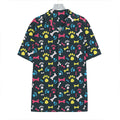 Colorful Paw And Bone Pattern Print Hawaiian Shirt