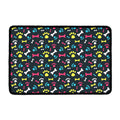 Colorful Paw And Bone Pattern Print Kitchen Mat