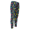 Colorful Paw And Bone Pattern Print Men's Compression Pants