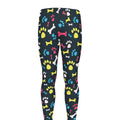 Colorful Paw And Bone Pattern Print Men's Leggings