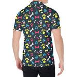 Colorful Paw And Bone Pattern Print Men's Shirt