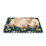 Colorful Paw And Bone Pattern Print Pet Cooling Mat Cover