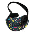 Colorful Paw And Bone Pattern Print Pet Sling Carrier