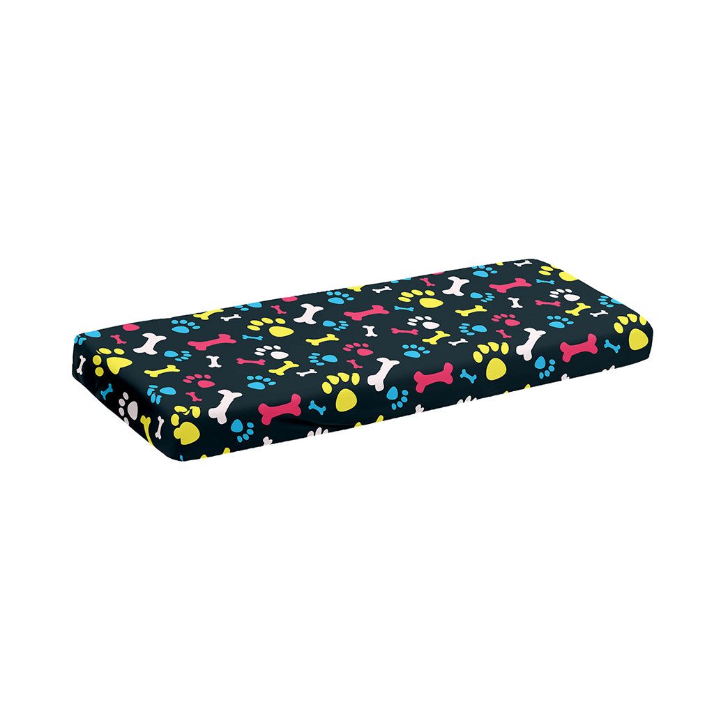 Colorful Paw And Bone Pattern Print Piano Keyboard Cover