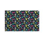 Colorful Paw And Bone Pattern Print Polyester Flag