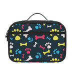 Colorful Paw And Bone Pattern Print Portable Lunch Bag