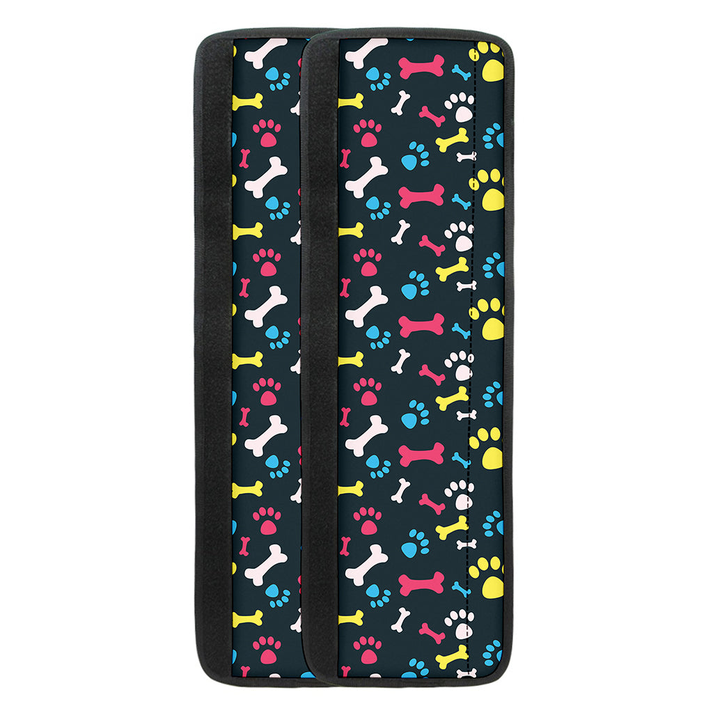Colorful Paw And Bone Pattern Print Refrigerator Handle Covers