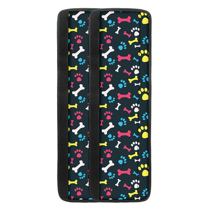 Colorful Paw And Bone Pattern Print Refrigerator Handle Covers
