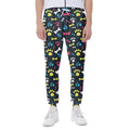 Colorful Paw And Bone Pattern Print Joggers