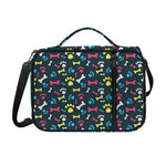 Colorful Paw And Bone Pattern Print Shoulder Strap Bible Bag