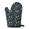 Colorful Paw And Bone Pattern Print Single Oven Mitt