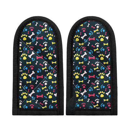 Colorful Paw And Bone Pattern Print Skillet Handle Cover