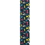 Colorful Paw And Bone Pattern Print Table Runner