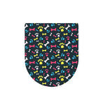 Colorful Paw And Bone Pattern Print Toilet Lid Cover
