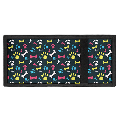 Colorful Paw And Bone Pattern Print Trifold Wallet