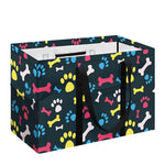 Colorful Paw And Bone Pattern Print Utility Tote Bag