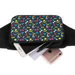 Colorful Paw And Bone Pattern Print Waist Bag