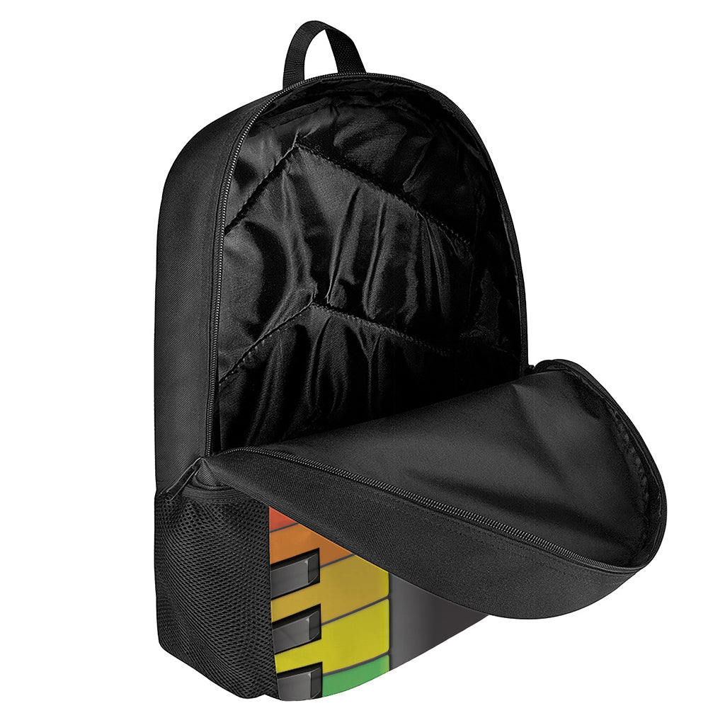 Colorful Piano Keyboard Print 17 Inch Backpack