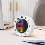 Colorful Piano Keyboard Print Alarm Clock
