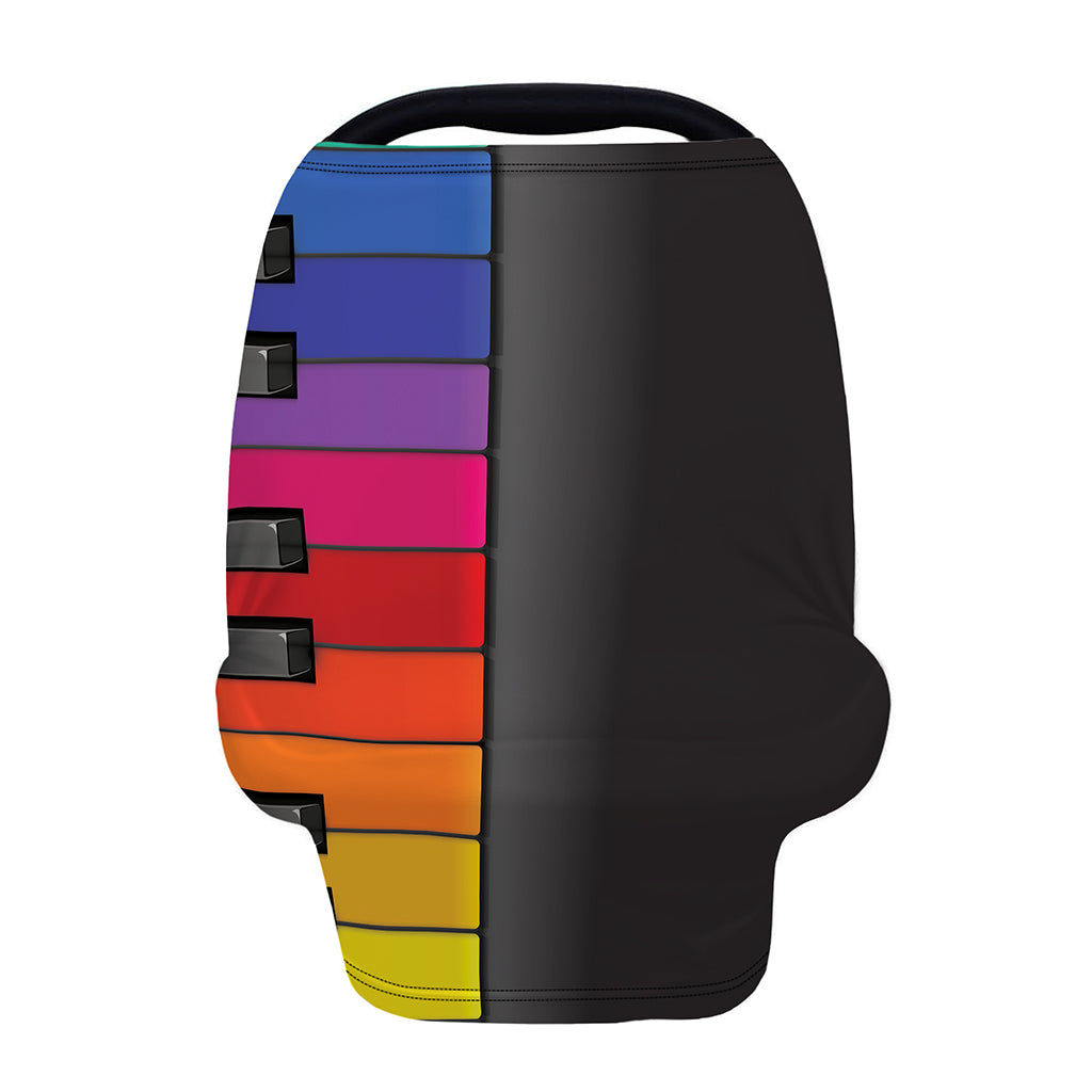 Colorful Piano Keyboard Print Baby Seat Cover