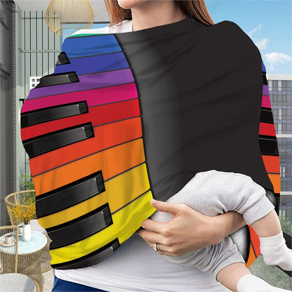 Colorful Piano Keyboard Print Baby Seat Cover