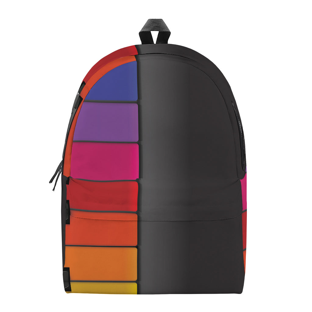 Colorful Piano Keyboard Print Backpack