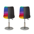 Colorful Piano Keyboard Print Bar Stool Covers