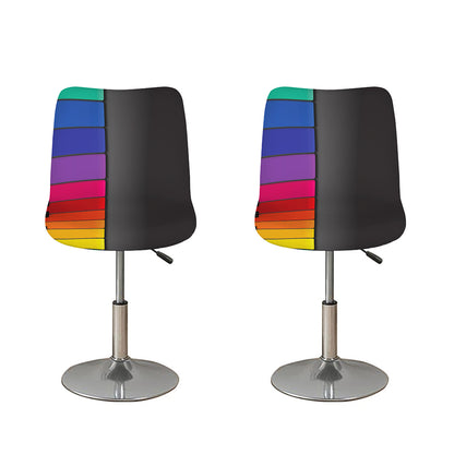 Colorful Piano Keyboard Print Bar Stool Covers