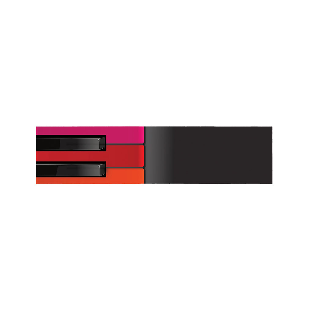 Colorful Piano Keyboard Print Bed Runner