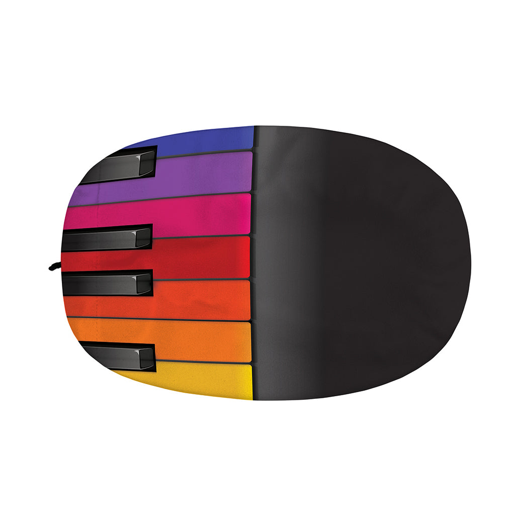 Colorful Piano Keyboard Print Car Side Mirror Covers