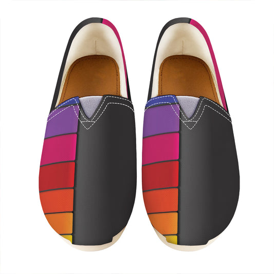 Colorful Piano Keyboard Print Casual Shoes