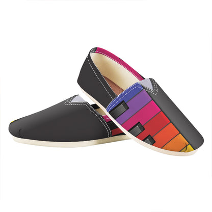 Colorful Piano Keyboard Print Casual Shoes