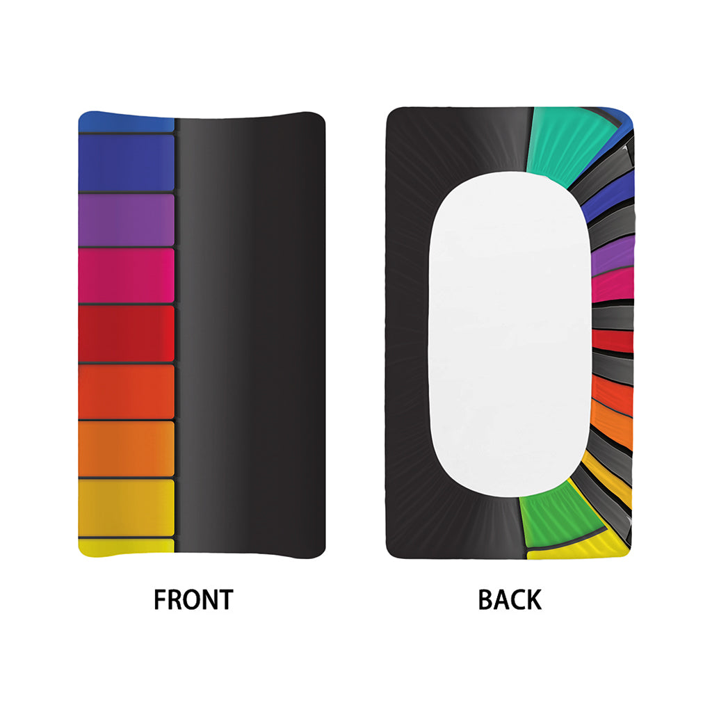 Colorful Piano Keyboard Print Changing Pad Cover