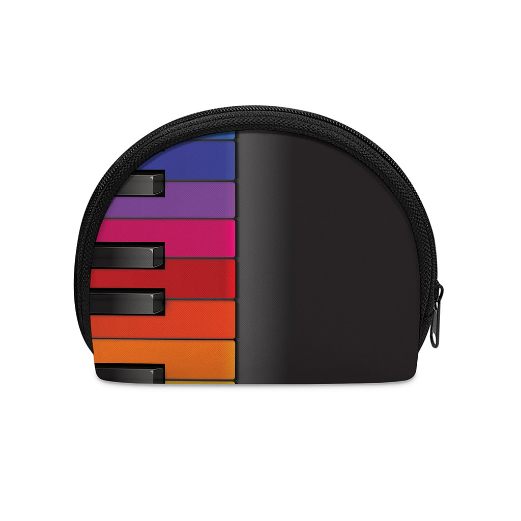 Colorful Piano Keyboard Print Coin Purse